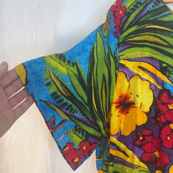 Pineapple Passion Colorful Bold Tropical All Over Print Aline Shift Dress Sz XL - Picture 2 of 9